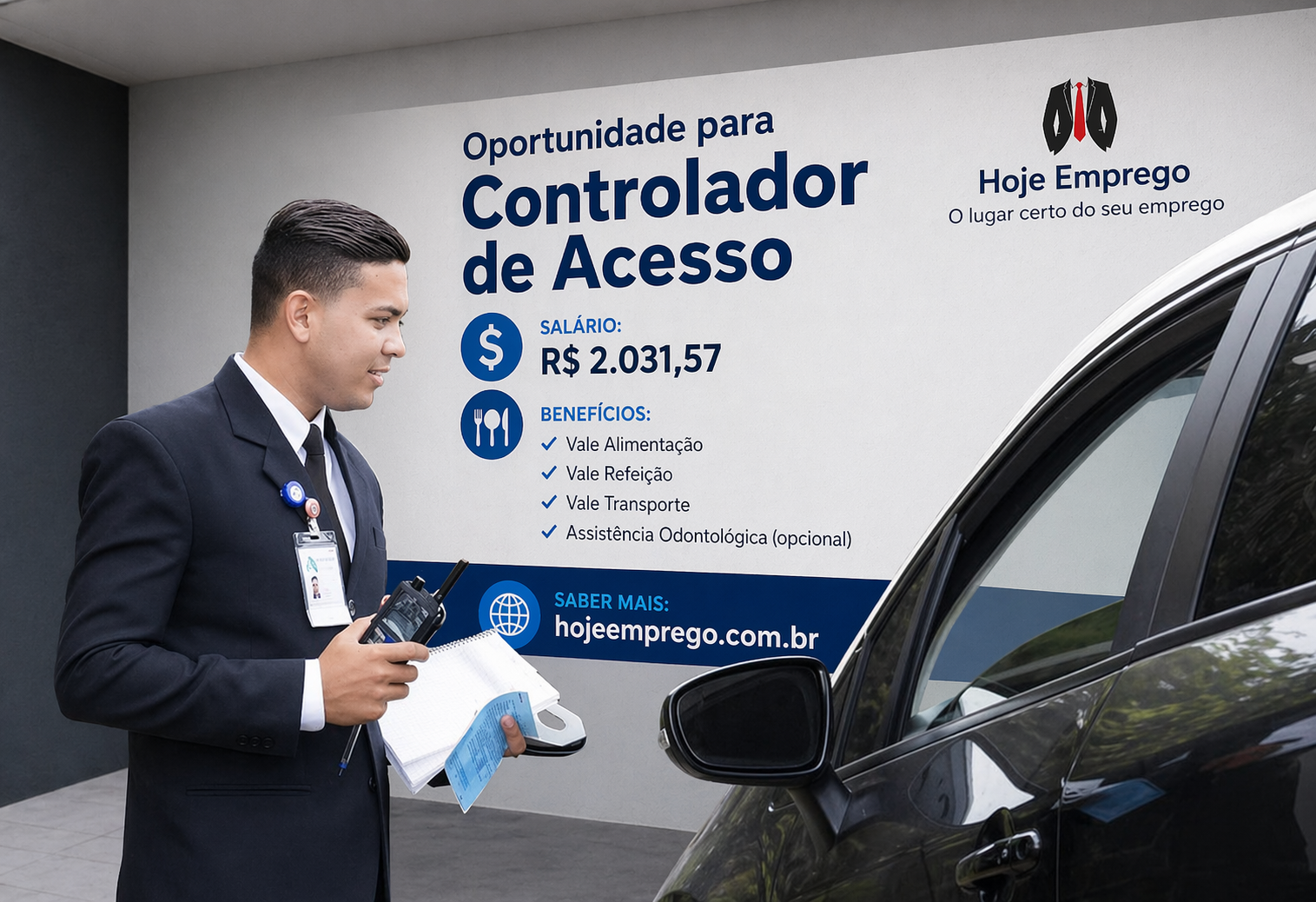 Condomínio abre oportunidade de emprego para Controlador de Acesso com salário inicial de R$ 2.031,57 + benefícios
